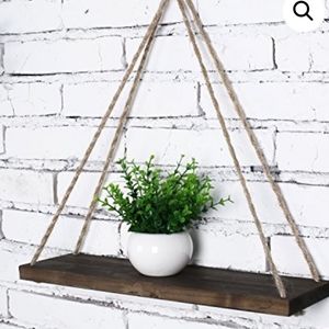 Alchemy Wall Art - Dark Chocolate Rope Shelf Boho Decor Alchemy Wall Art - Dark Chocolate Rope Shelf Boho Decor